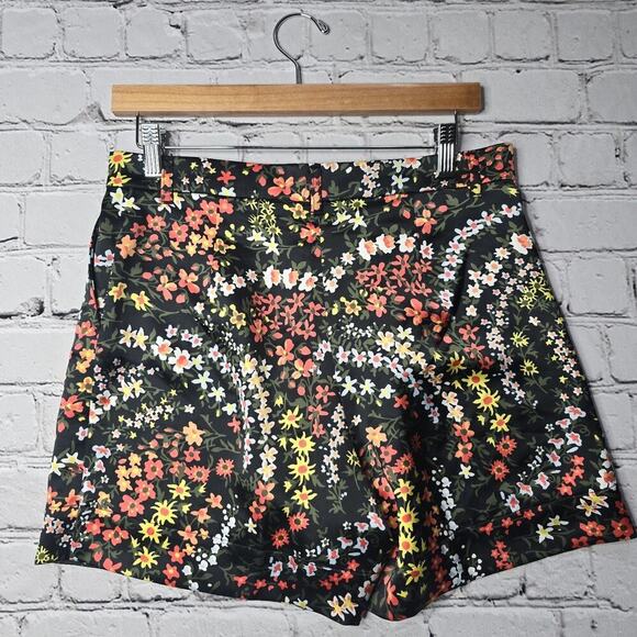 ATM Anthony Thomas Melillo Black Floral Print Shorts Size 8 - Picture 7 of 10